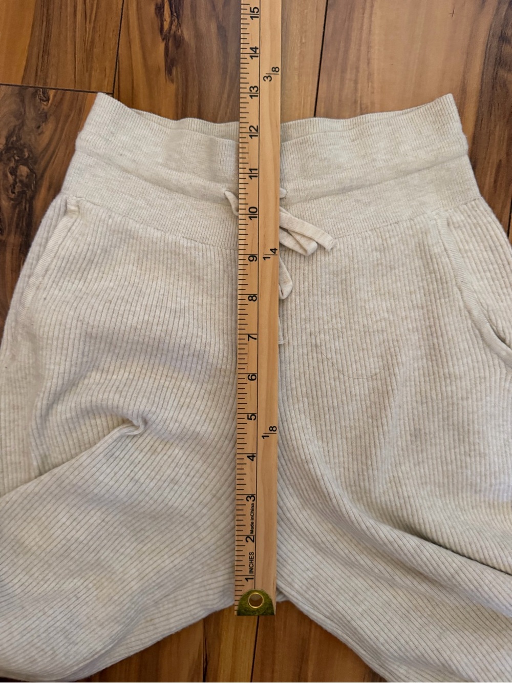 Uniqlo Women’s Washable Cream Knit Ribbed Pants - Picture 10 of 11